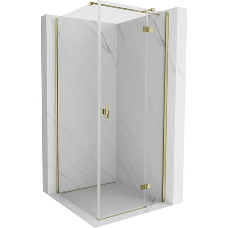 Mexen Mist H T Duschkabine schwenkbar rechts 70 x 70 cm, transparent, gold - 8A5T-070-070-50-00-P (1/5)