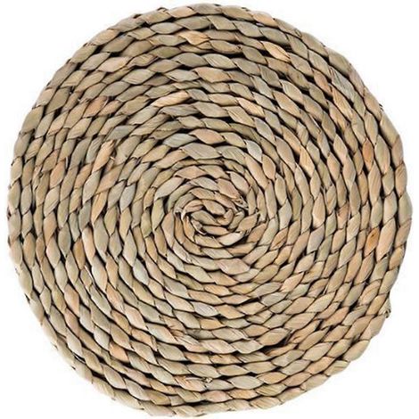 Set de table JiKaiX en jonc tissé à la main, résistant à l'usure et à la chaleur, idéal pour la décoration intérieure. (1/5)