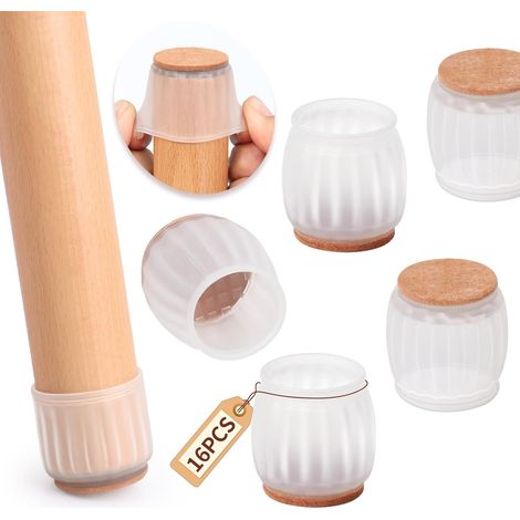 Produktbild von Runde PVC-Möbelbeinabdeckungen – 6,3 Cm Innendurchmesser, Flexibler Kratzschutz, Rot, 5 Stück