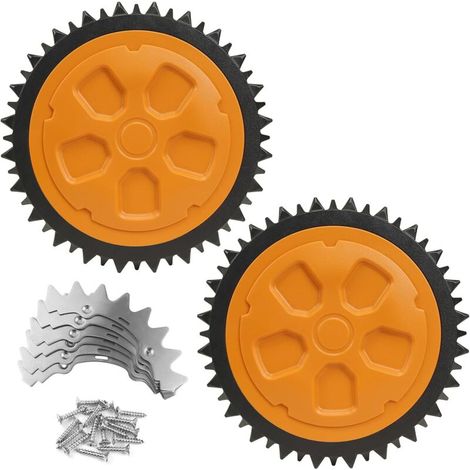 2x Roues Lestées Tout-Terrain pour Robots Tondeuses Worx Landroid, avec Pointes en Acier, compatibles WR141E / WR142E WR143E WR165E WR167E - (1/5)