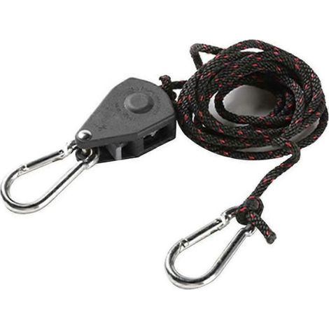 Poulie De Verrouillage De Corde - Acier Inoxydable Et Nylon - Pour Camping Et Suspension D'Équipement - 2 M - 1 Paire (1/5)