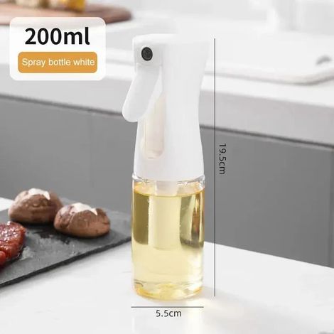Flacon pulvérisateur rechargeable pour huile et huile d'olive, blanc, pour friteuses à air, salades et pour une application contrôlée d'assaisonnements en cuisine.-AquaForge (1/5)