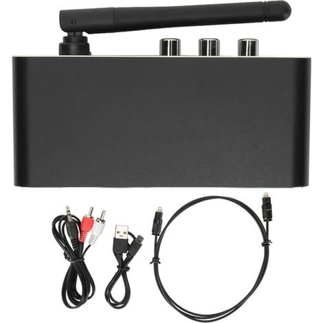 Émetteur-récepteur Bluetooth 5.0, convertisseur numérique-analogique, sortie RCA/AVX pour TV et lecteur CD MP3 (1/5)