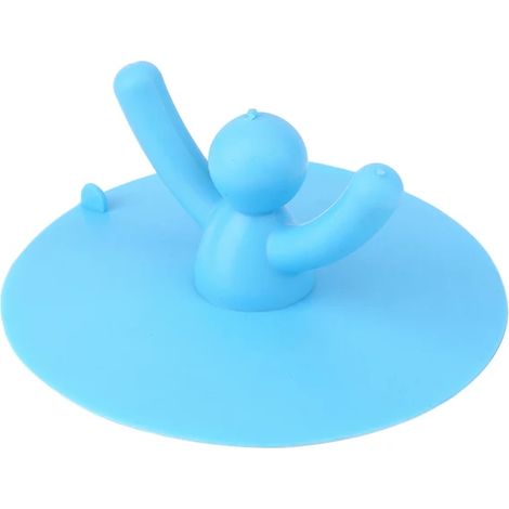 Multifunktionaler Abflussstopfen aus wasserdichtem Silikon für Küche, Bad und Dusche, Badewanne – hübsches Himmelblau (1/5)