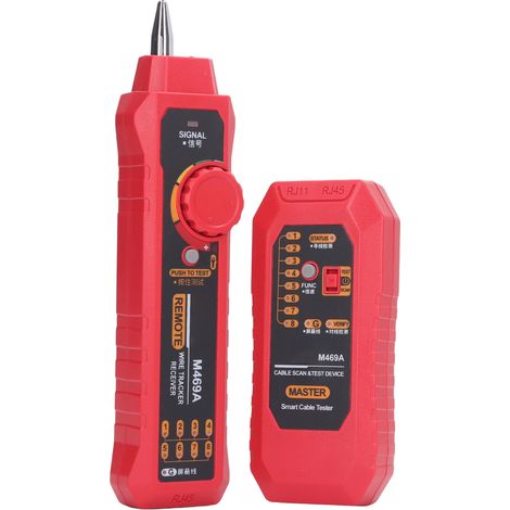 Testeur de câbles réseau multifonctionnel anti-interférences portable avec indicateur lumineux pour écouteurs (1/5)