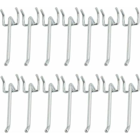 Panel Hooks, 48 Pieces Perforated Metal Hooks, Perforated Panel Hook, Perforated Hooks, for Retail Display, Hanging Products, Tool Classification (1/5)