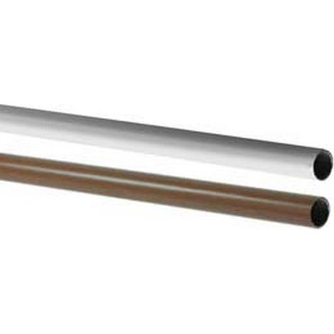 5PZ TUBO ARMADIO TONDO IN ACCIAIO PLASTIFICATO - mm.18x mt.2 di altezza colore marrone