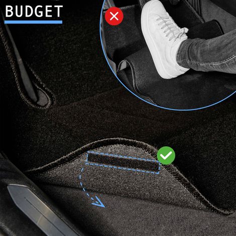 Tapis de sol voiture - Sur mesure pour Peugeot 308 / 308 SW (09/2007-08/2013) - Antidérapant - Tapis de sol avant 2 pièces (1/4)
