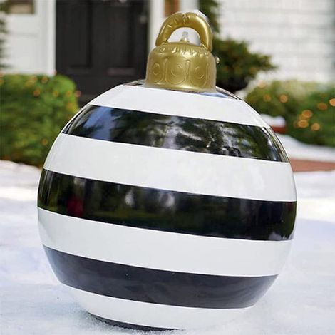 Boule De Noël Gonflable - 60 Cm - Pour Extérieur Jardin Terrasse - PVC Résistant - Sans Éclairage (1/4)