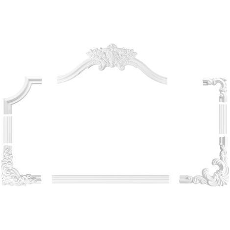 Frise stucco résistante aux chocs 203 x 203 x 26 mm – AD30115 – Mousse rigide polyuréthane – Pré-peinte et ponçable – Hexim Perfect (1/5)