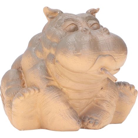Décoration Hippopotame, aspect hippopotame, finitions soignées, matériau résine, petit volume, cracheurs d'eau pour bassin (1/5)