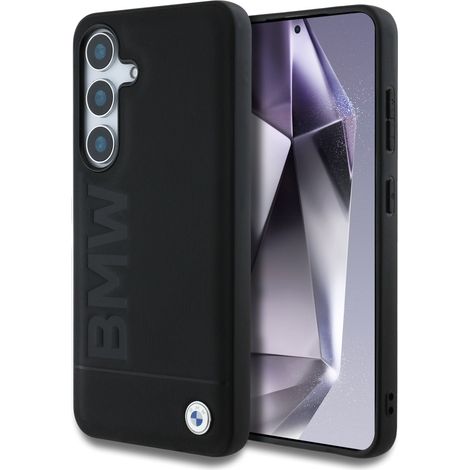Étui en cuir noir BMW pour Samsung Galaxy S25 Plus (1/5)