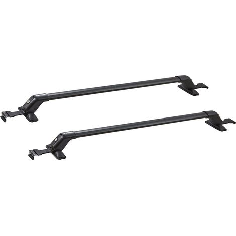 Barres de toit universelles, barres transversales en aluminium épais, compatibles avec les toits sans rails latéraux, capacité de charge de 70 kg, barres de toit nues réglables avec verrous, pour SUV, (1/5)