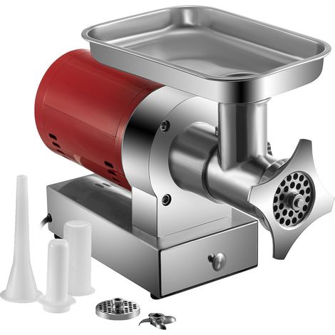 Hachoir à viande électrique 1100 W, 300 kg/h, 1,5 CV, avec 2 plaques de broyage et kit à saucisses, usage domestique et professionnel. (1/5)