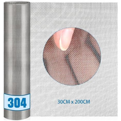 Roll of 304 Stainless Steel Fine Mesh 30x200cm Flexible Wire Mesh for Garden, Home, and Ventilation (1/5)