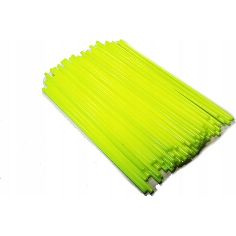 Tubos y cubiertas para radios Mx, color amarillo fluorescente, para tuning de Honda, Kawasaki y Suzuki. (1/2)