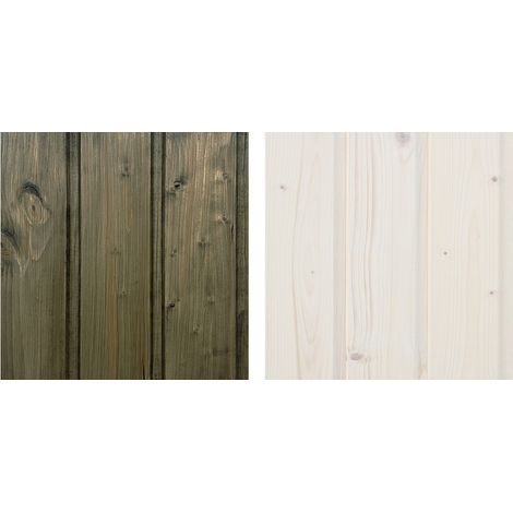 Holzimprägnierset für die Innen- und Außendekoration: 10L weißer + 10L moos Imprägnierer + GRATIS Bürstenset- TIMBELA DKMT02-MOSS/WHITE