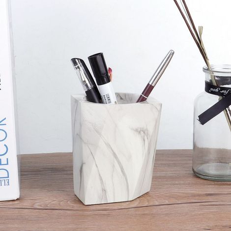Schminkaufbewahrungsbox in Marmoroptik, Schminkkoffer aus Kunstharz mit Erweiterung (kleines Modell) (1/5)