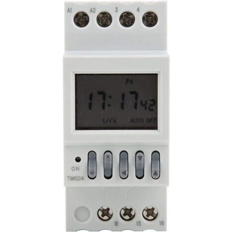 BARKBUSTERS TM624 Minuterie numérique Interrupteur d'alimentation Minuterie 220V Montage en Rail DIN à Sonnerie contrôlée à 40 Groupes (1/5)