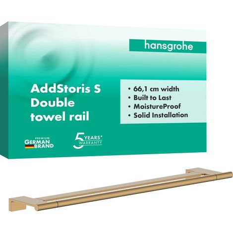 hansgrohe AddStoris S Doppelbadetuchhalter, 41763140 (1/2)