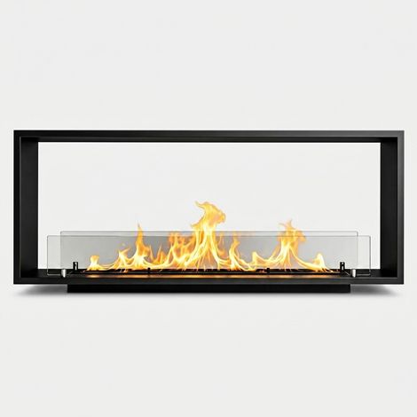 Cheminée À Bioéthanol Encastrable Double Face Venere120 Topline, 120 X 50 Cm (1/5)