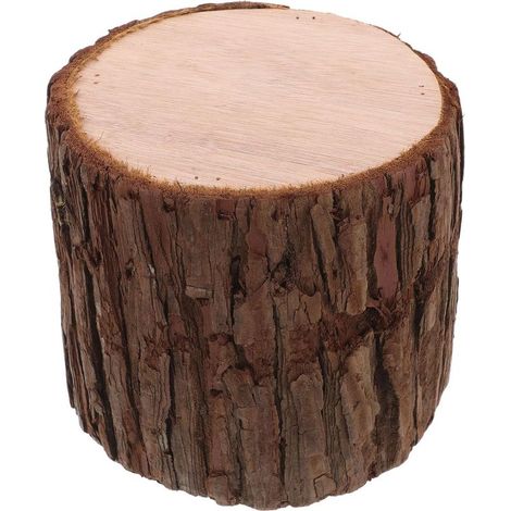Rustikale Holzdeko Baumstumpf Säule für Traugang Markierungspfahl Handbemalt Wohnzimmer