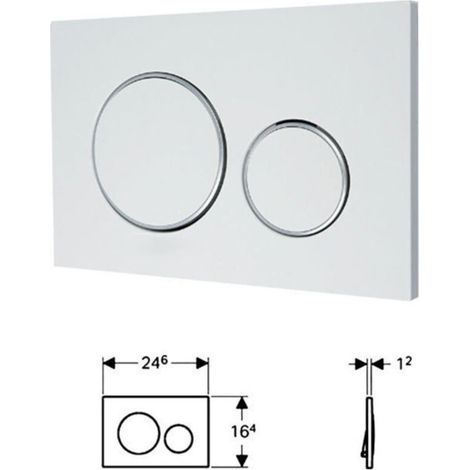 Plaque de commande de chasse d'eau encastrée à double débit - Actionneur compatible avec réservoir dissimulé pour WC suspendu Geberit Sigma20 - Rénovation de salle de bain (1/5)