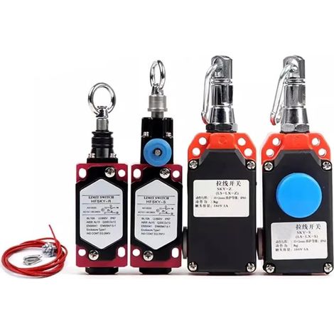 Interrupteur de déplacement LS-LX-S/Z, commande de fil de sécurité, interrupteur d'arrêt d'urgence à câble de traction unidirectionnel, réinitialisation manuelle et automatique, 1 pièce(HFSKY-R automa (1/5)