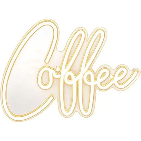 Luz led neón decorativa coffee, 40 x 31 x 1,5 cm