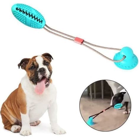 SABIR-Jouet à mâcher multifonctionnel pour animaux de compagnie avec ventouse et balle, résistant aux aliments (1/4)