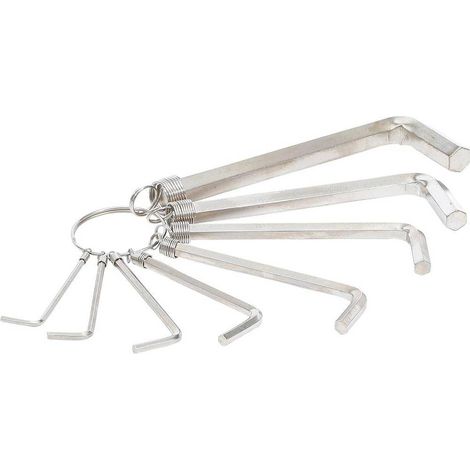 Jeu de Clés Allen 8 pcs 2-10 mm - Acier Résistant - Précision et Polyvalence - D-Work (1/5)
