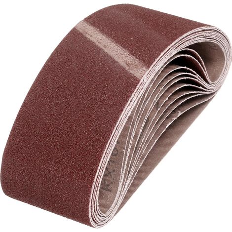 76mmx533mm Bandes de Ponçage 10Pcs 80 Grains Oxyde D'aluminium (1/5)