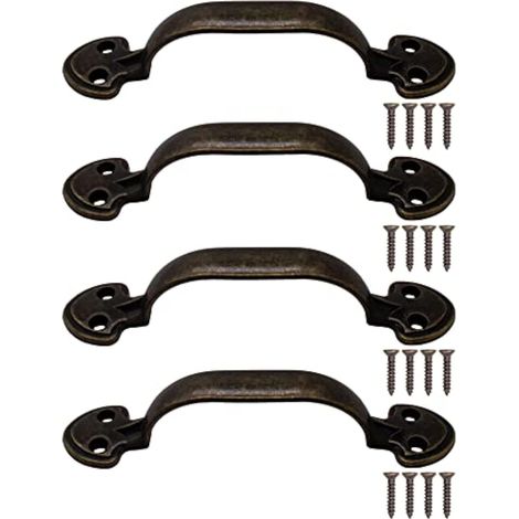 CCYKXA Möbelgriffe im Antik-Stil, Antik-Bronze, Messing, 115 x 24 mm, 4 Stück