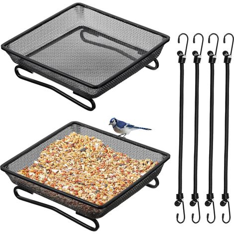 Set mit 2 Vogelfutterhäusern – Boden- und Schneemannform – Feinmaschig für Tauben (1/5)