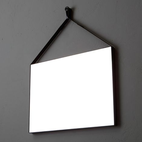 Specchio rettangolare 70x50 con cornice nera (1/4)