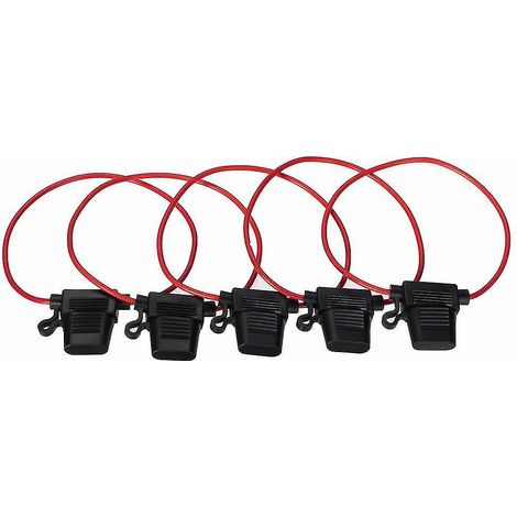 5 Stück 12V 30A Inline-Standard-Flachsicherungshalter für Auto, Motorrad, Kfz AWG (1/2)