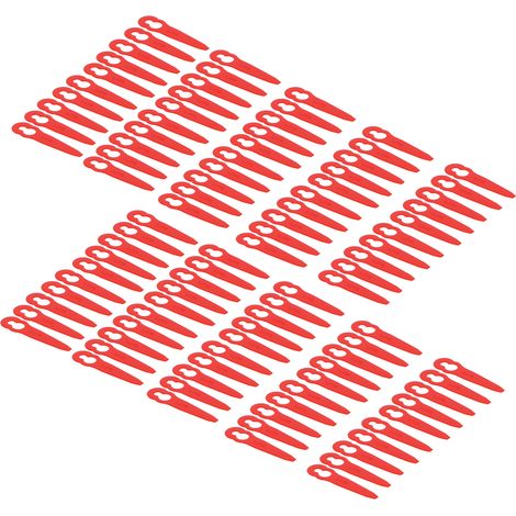 100 lames de rechange en plastique pour coupe-bordures et tondeuses à gazon (1/5)