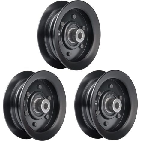BUNTHAUS Lot de 3 poulies de renvoi 106-2175 132-9420 compatibles avec Toro Exmark Part 81,3 cm 96,5 cm 106,7 cm 127 cm 137,2 cm Tracteur de pelouse Deck Quest Série E Série S Timecutter Noir