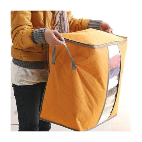Behälter / Schutzhülle für Bettwäsche / Decke / Kleidung - orange, mittel (1/3)