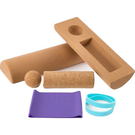 Tabla de equilibrio, fabricada en corcho natural, dimensiones 30 x 12 x 6 pulgadas, ideal para yoga, mejora la estabilidad, certificación no tóxica. (1/5)