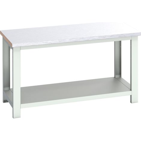 Bott 41003667.16V Cubio Bench with Shelf, Steel Clad Top 1500x 750mm BOT41003667