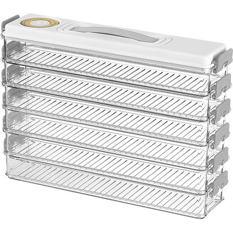 Boîte à boulettes multicouche empilable en plastique, conteneur de stockage des aliments pour réfrigérateurs, comptoirs de cuisine (1/5)