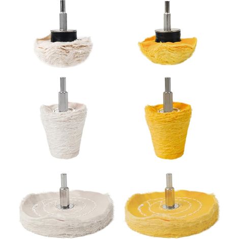 6 pièces kit de polissage de jantes pour perceuse, roue de polissage pour jantes de voiture et de moto, polissage de collecteurs
