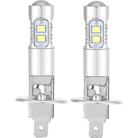 Ampoules de phares, kit de 2 ampoules LED H1 6000K Super White 100W pour feux de croisement (1/5)