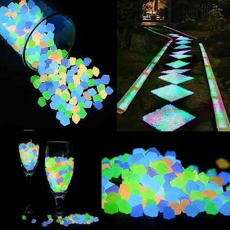 Lotto di 300 pietre luminose, colorate decorazione del diamante per interni, per esterni, pavimentazione e giardino. (1/5)