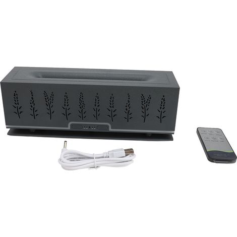 Diffuseur de flamme humidificateur télécommande huile essentielle 200 ml aromathérapie pour bureau à domicile gris (1/2)