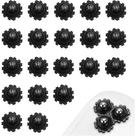 20 pezzi di rotelle per piccoli mobili, rotelle girevoli autoadesive applicabili, mini rotelle con cuscinetti a sfera a 360 gradi, ruote universali per pattumiere, scatole portaoggetti, piccoli mobili (1/5)