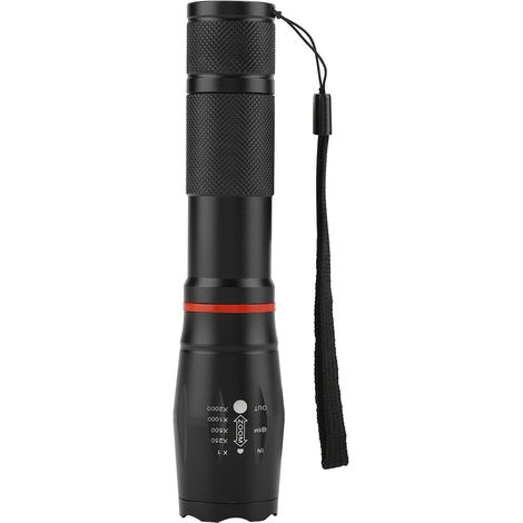 Lampe torche télescopique haute luminosité portable pour la chasse et la randonnée en plein air avec éclairage latéral COB (1/5)