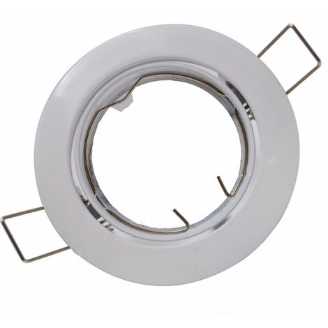 Silamp – Support spot LED GU10 orientable blanc – Pour installation murale ou plafond – Éclairage design pour salon, cuisine, bureau – Compatible ampoules GU10