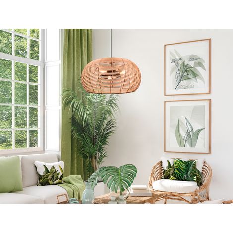 Pendelleuchte INGA Rattan Korbgeflecht 3 flammig groß, Ø 50cm (1/5)